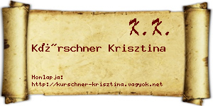 Kürschner Krisztina névjegykártya